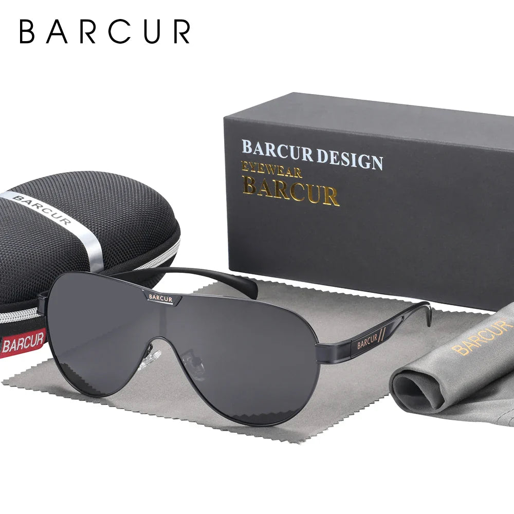 Special-Shaped Polarized Men's Sunglasses with Steel Frame