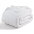 Berkshire Blanket Classic Extra-Fluffy™ Plush Blanket Twin Size Bed Blanket Soft Fuzzy Fluffy Long Hair Blanket for Couch Sofa Bed True White 60x92 Inches