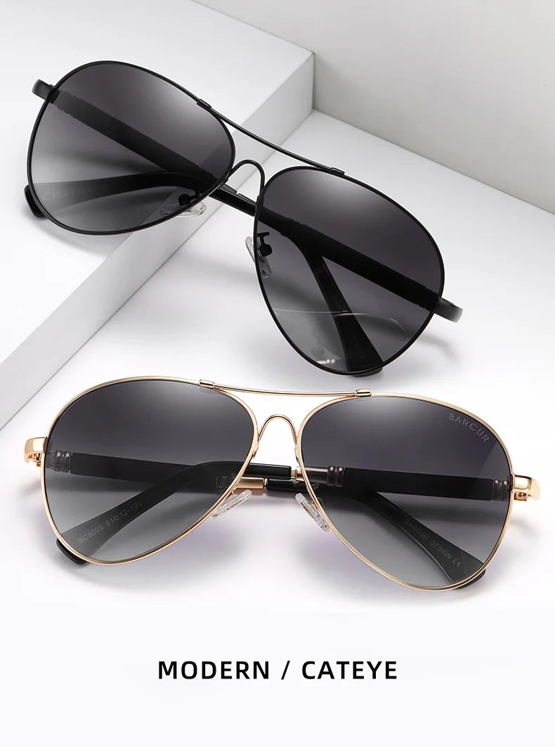 Polarized Pilot Sunglasses for Men UV400 Anti-Blue Light Aviator