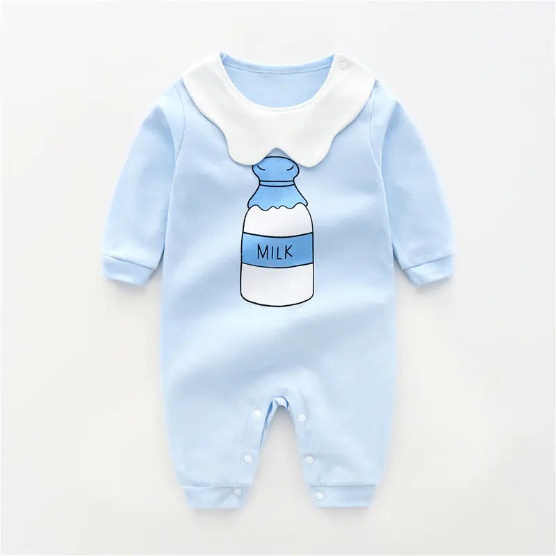 Soft Cotton Long Sleeve Baby Bodysuit
