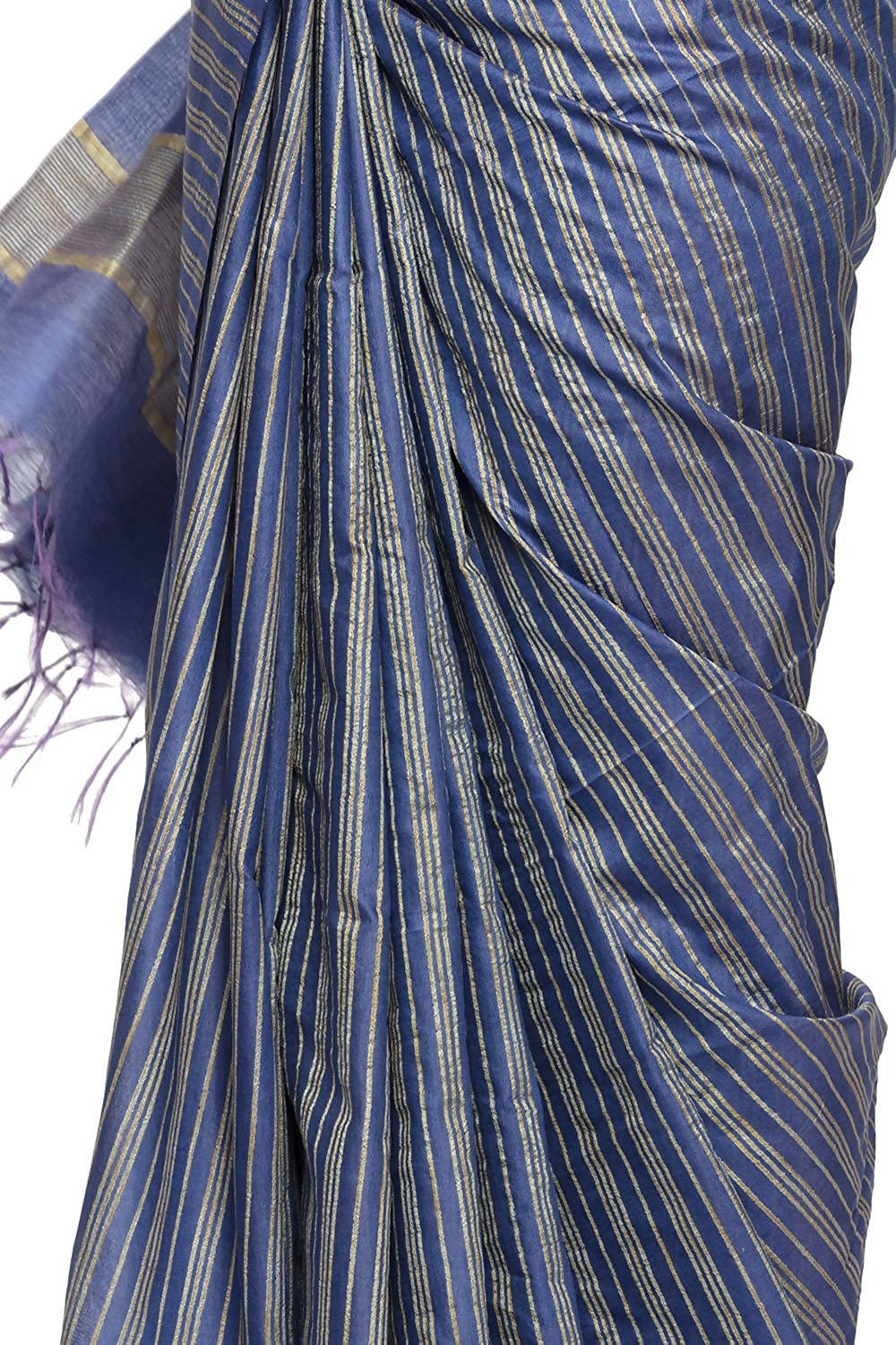 Royal Blue Bhagalpuri Saree with Blouse Piece for Casual Parties