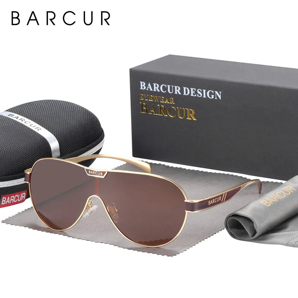 Special-Shaped Polarized Men's Sunglasses with Steel Frame