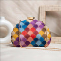 Joban Fashion Multicolour Pattern Embroidery Clutch - Multicolor