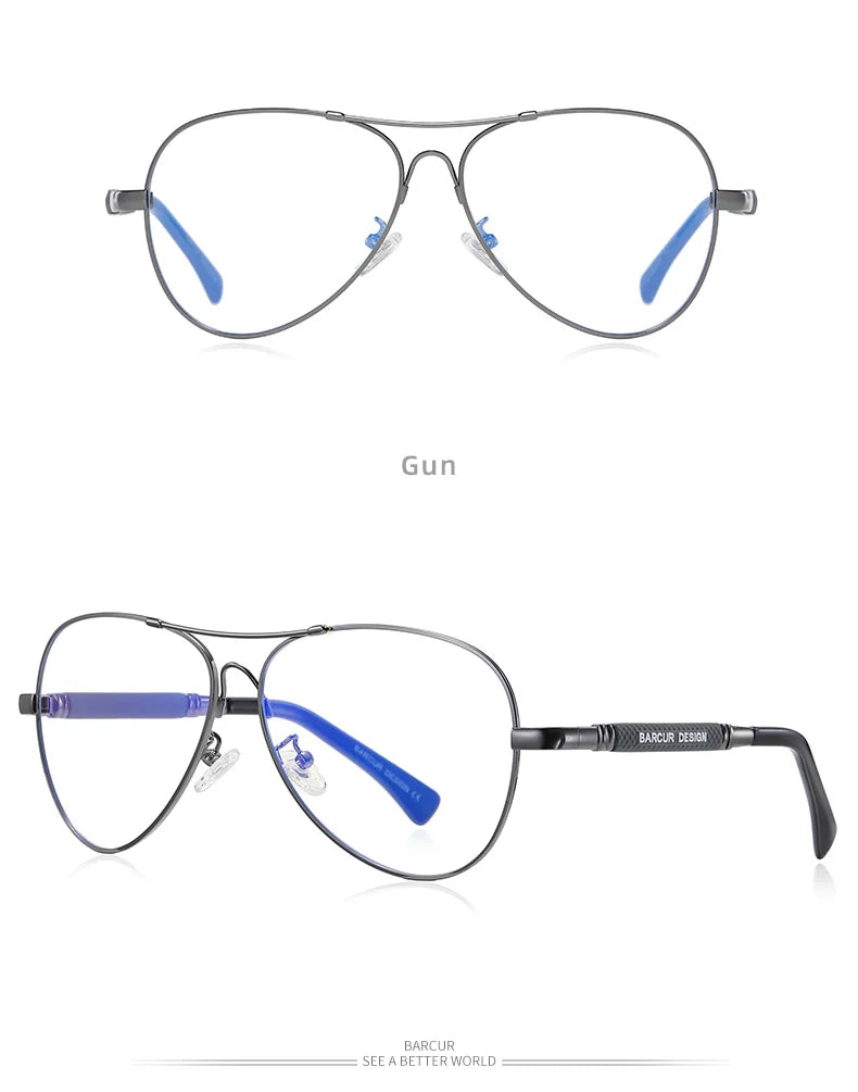 Polarized Pilot Sunglasses for Men UV400 Anti-Blue Light Aviator