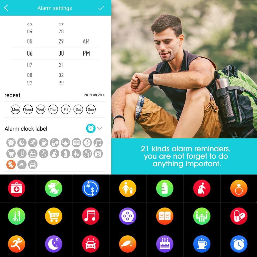 Smart Watch Fitness Tracker with LED Color Screen
