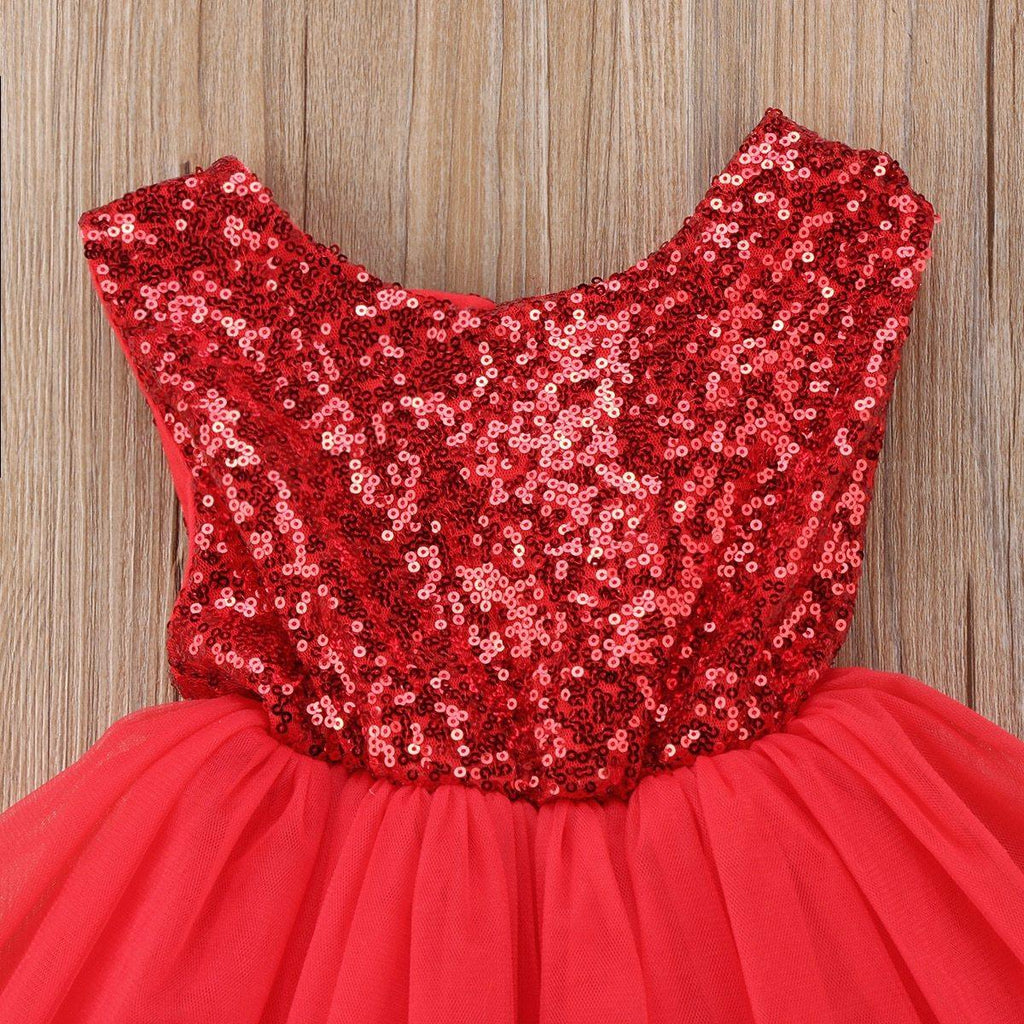Elegant Sleeveless Sequin Party Dress for Baby Girls