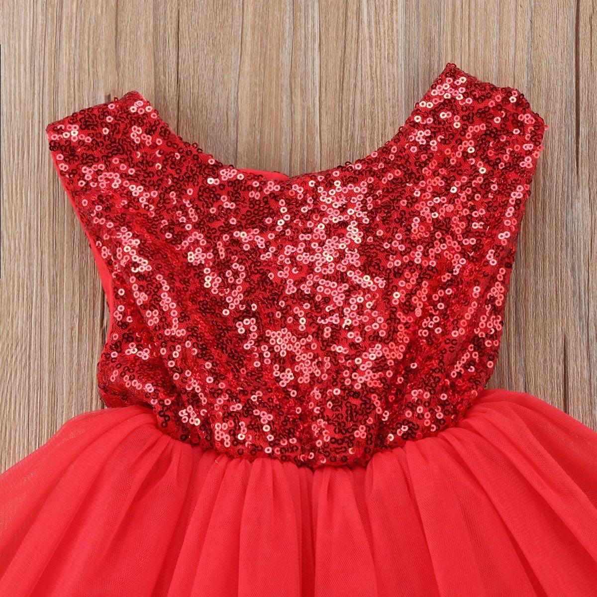 Elegant Sleeveless Sequin Party Dress for Baby Girls