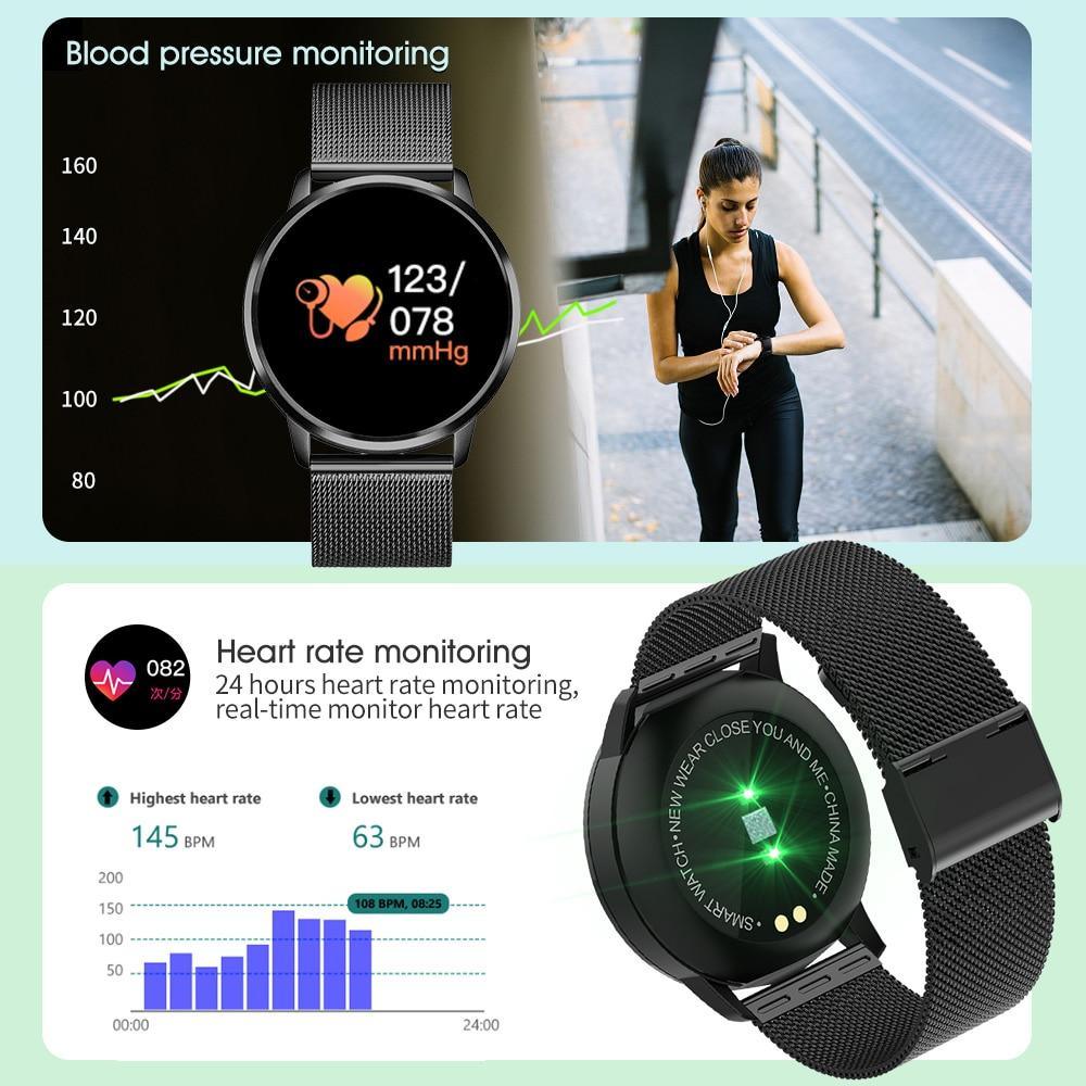 Smart Watch Fitness Tracker with LED Color Screen