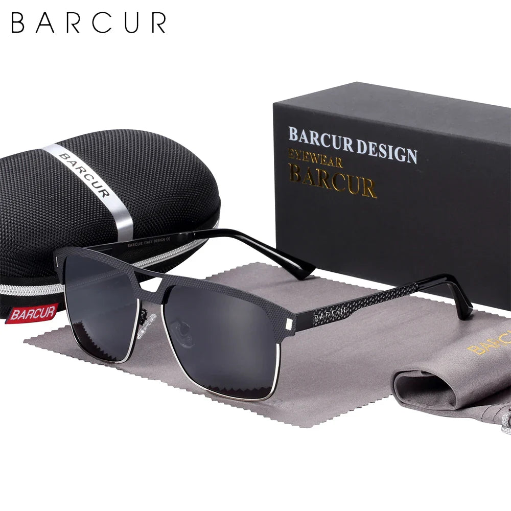 Polarized Square Stainless Steel Sunglasses UV400 Sport