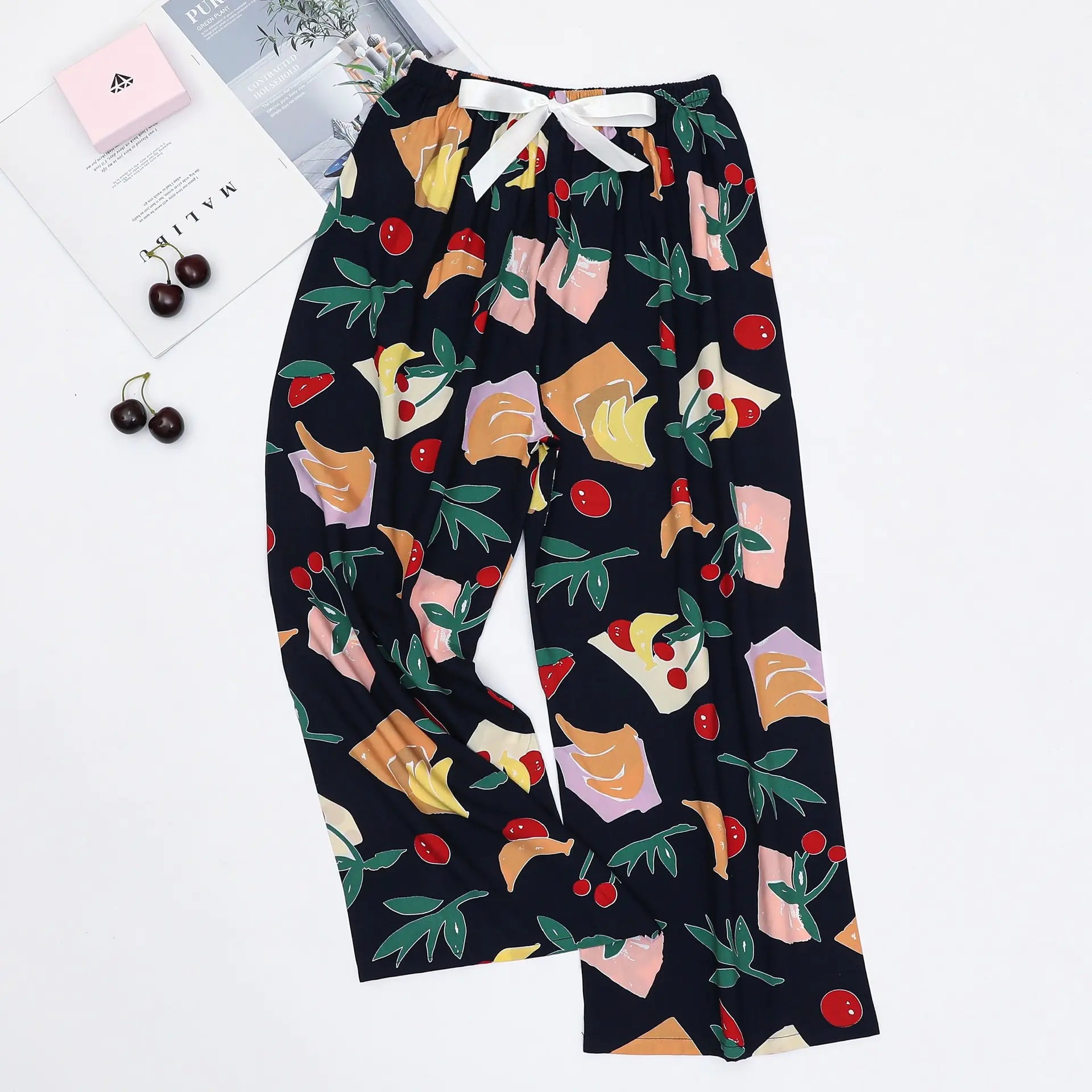 Women's Loose Casual Printed Pajama Sleep Pants - Image 20
