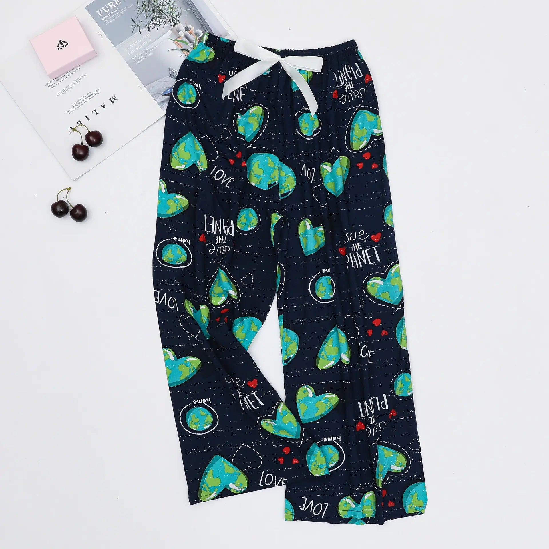 Women's Loose Casual Printed Pajama Sleep Pants - Image 2