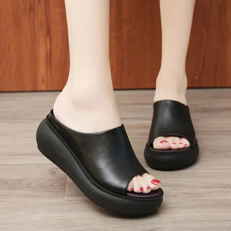 Women's Comfortable Platform Wedge Sandals Open Toe Slide - Image 15