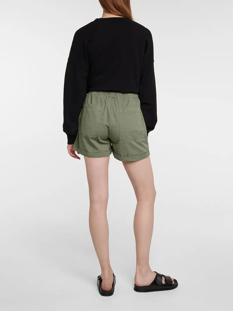 Women's High-Waisted Drawstring Shorts with Side Pockets - Image 12