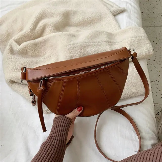 Retro Chic Embroidered Saddle Crossbody Bag