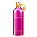 Montale Velvet Flowers 3.4 oz Eau de Parfum in a vibrant fuchsia metallic bottle with gold accents.
