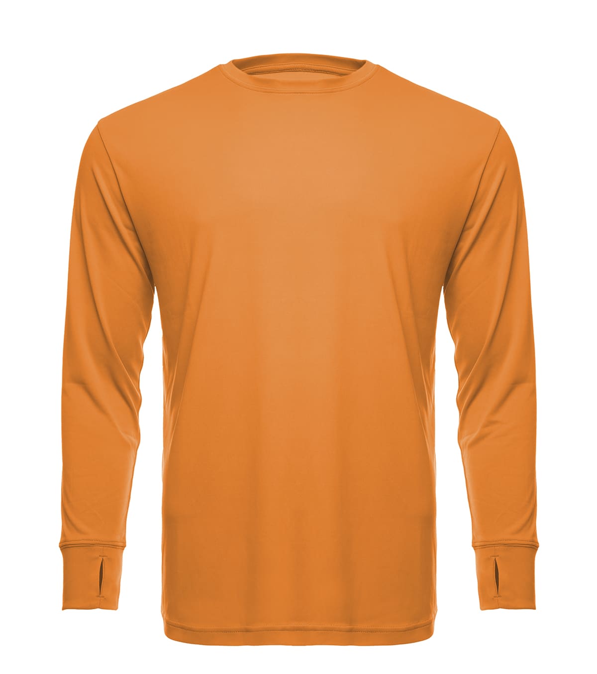 Men's UPF 50 Long Sleeve Performance Crew Shirt in Neon Yellow - Image 3