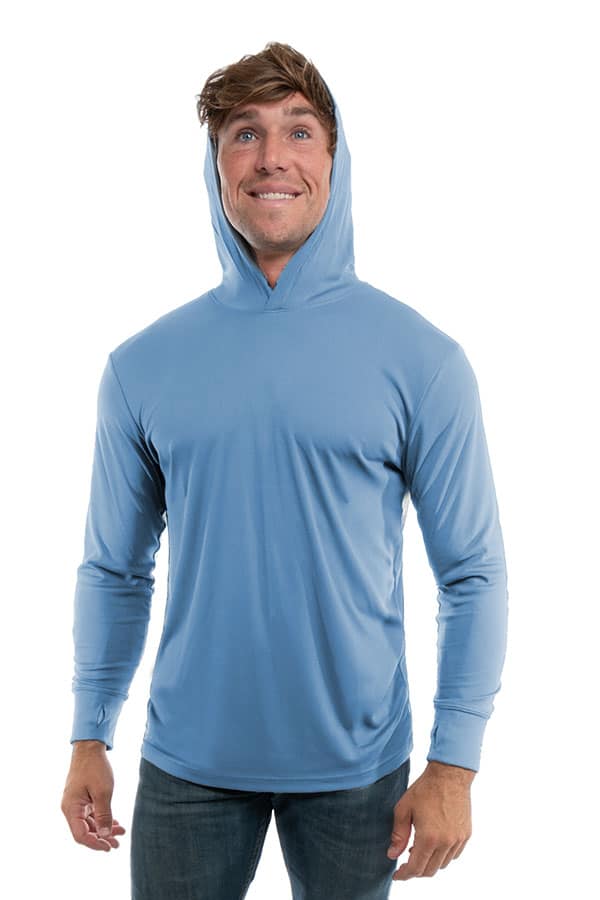 Blue UPF 50 Performance Hoody for Sun Protection - Image 4