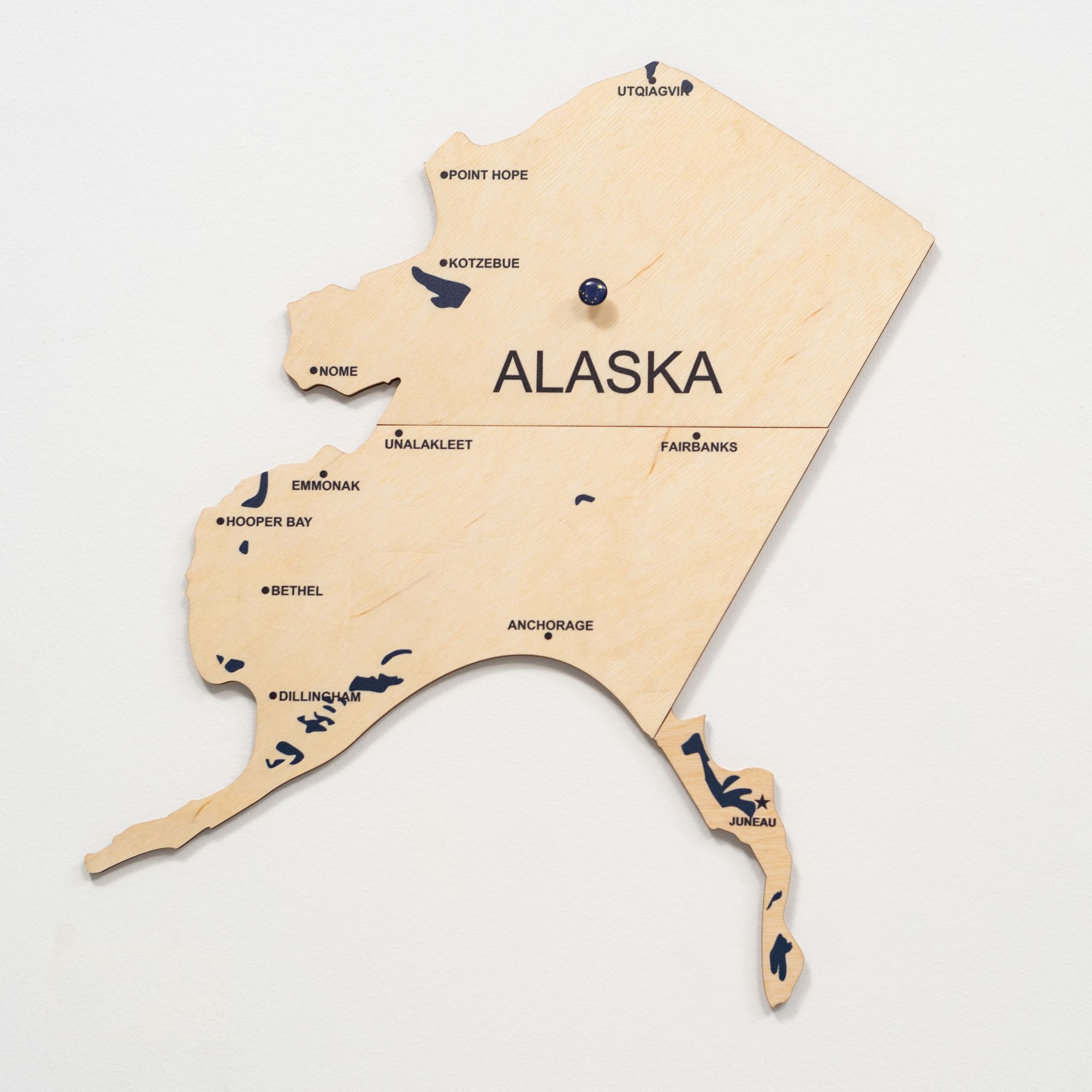 3D Wooden USA Map Wall Art – Modern Multicolor Travel Tracker