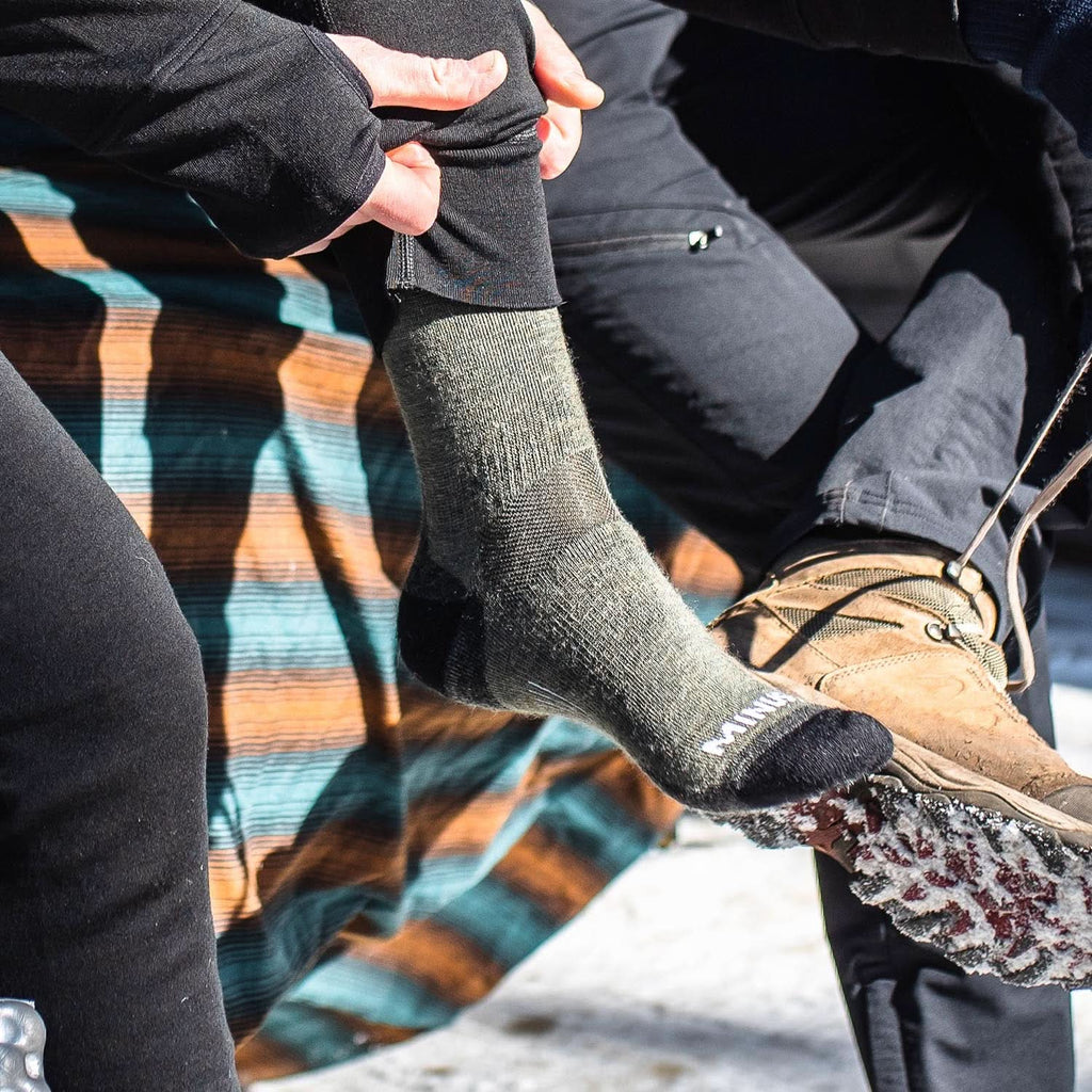 Lightweight Crew Wool Socks for Hiking and Outdoor Utility
