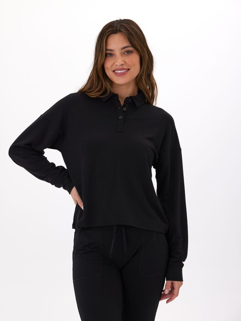 Eleanor Modal Terry Collared Relaxed Lounge Top