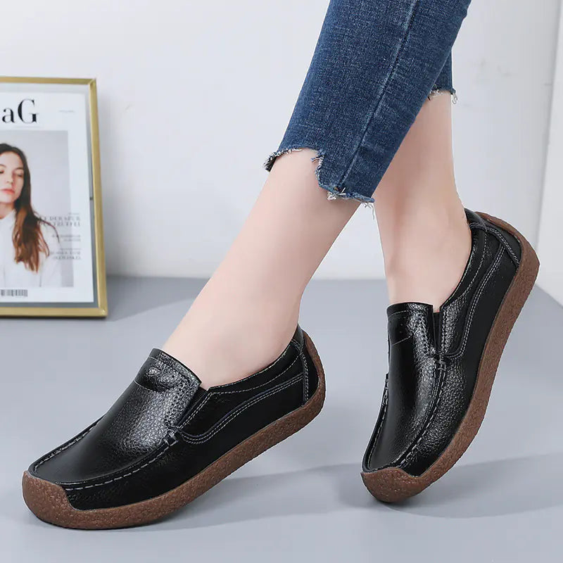 Women's Flat Leather Loafers