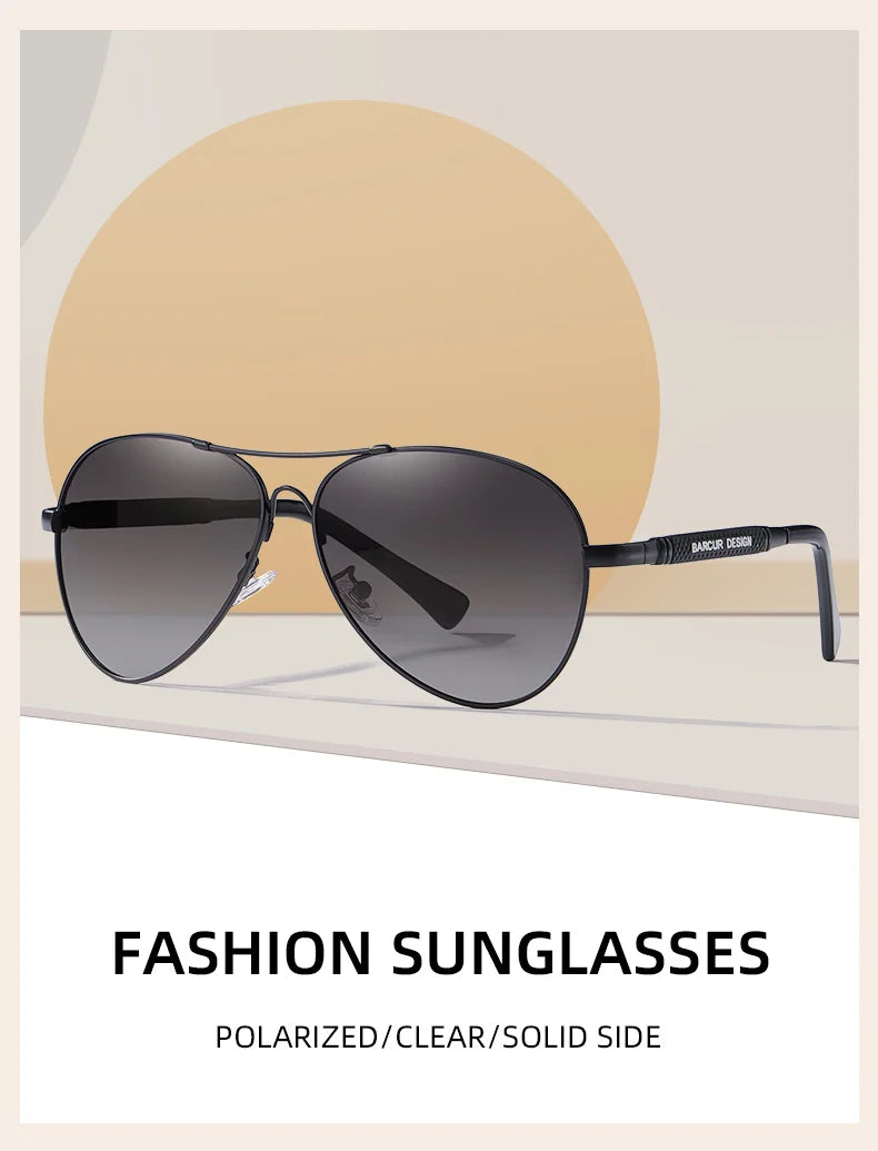 Polarized Pilot Sunglasses for Men UV400 Anti-Blue Light Aviator