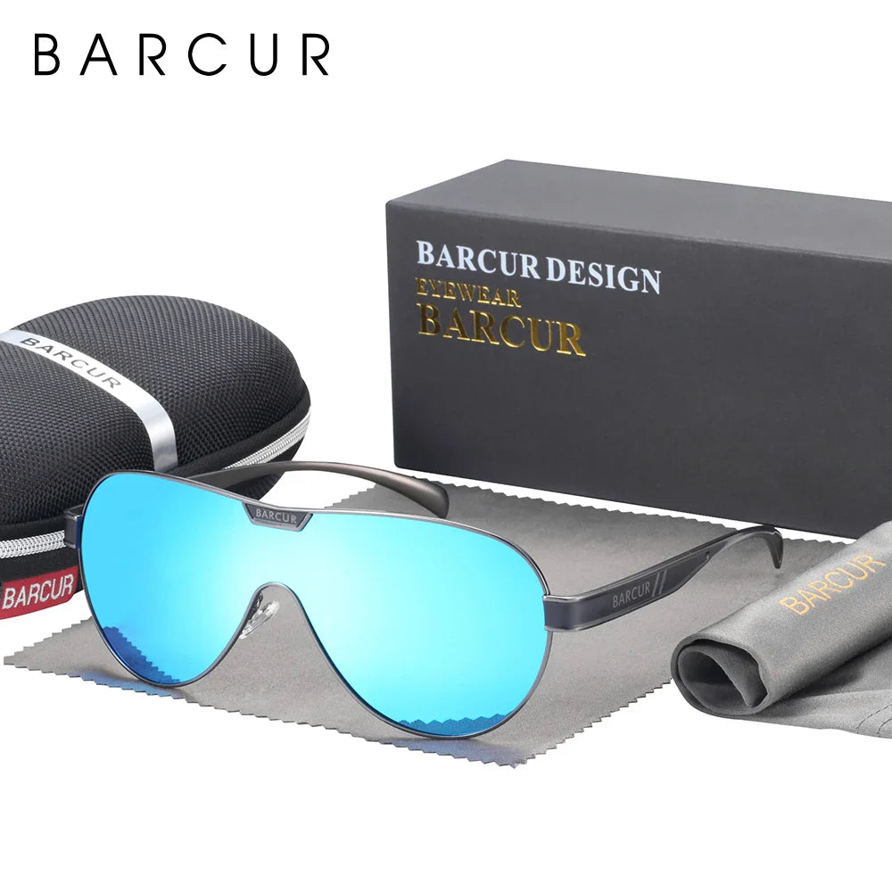 Special-Shaped Polarized Men's Sunglasses with Steel Frame