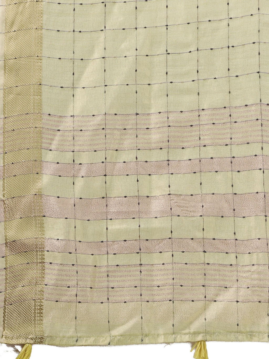 Light Green Organza Saree with Matching Blouse