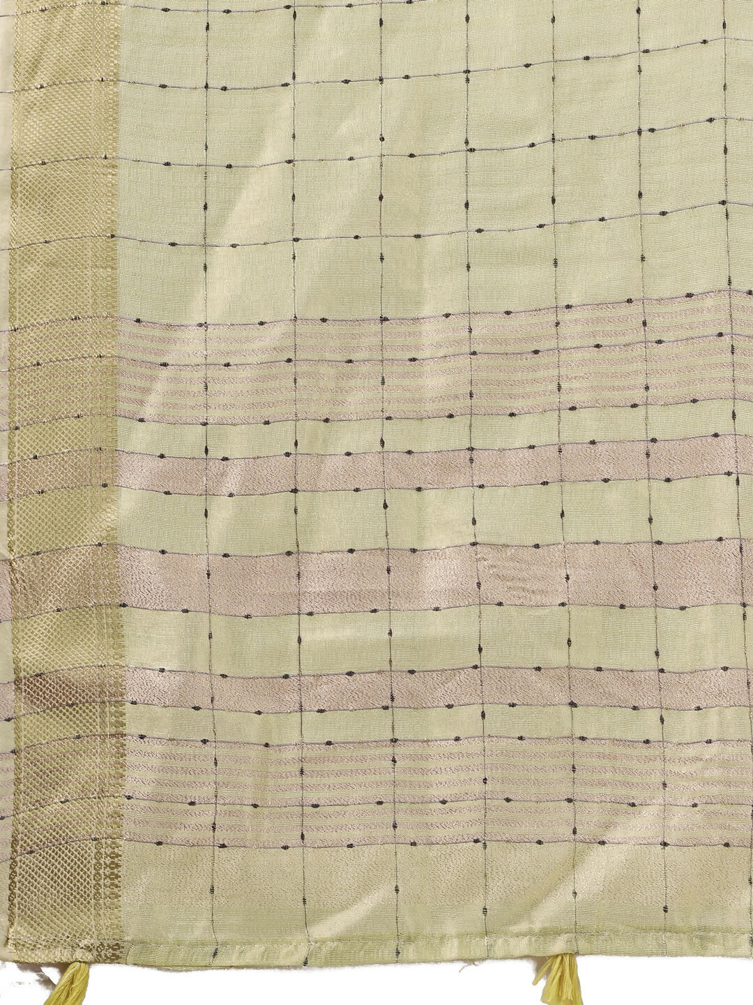 Light Green Organza Saree with Matching Blouse