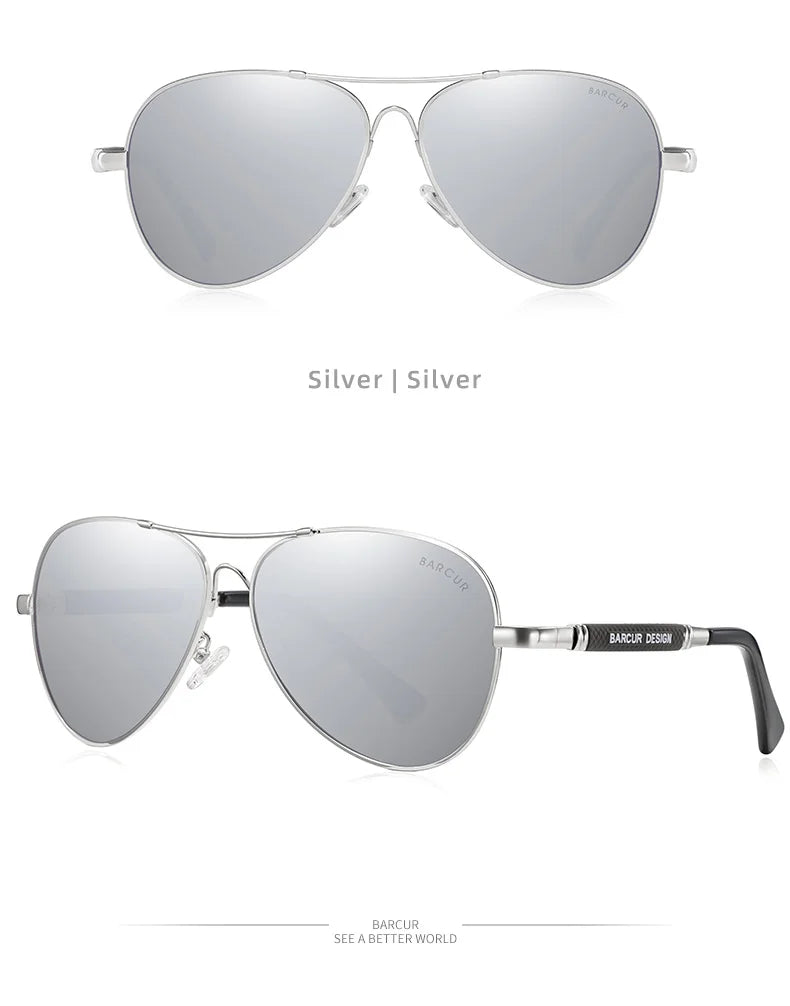 Polarized Pilot Sunglasses for Men UV400 Anti-Blue Light Aviator