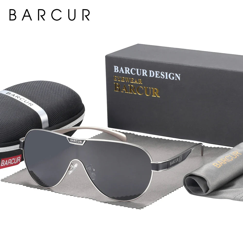 Special-Shaped Polarized Men's Sunglasses with Steel Frame
