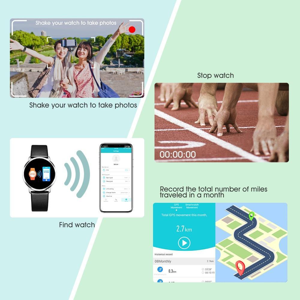 Smart Watch Fitness Tracker with LED Color Screen