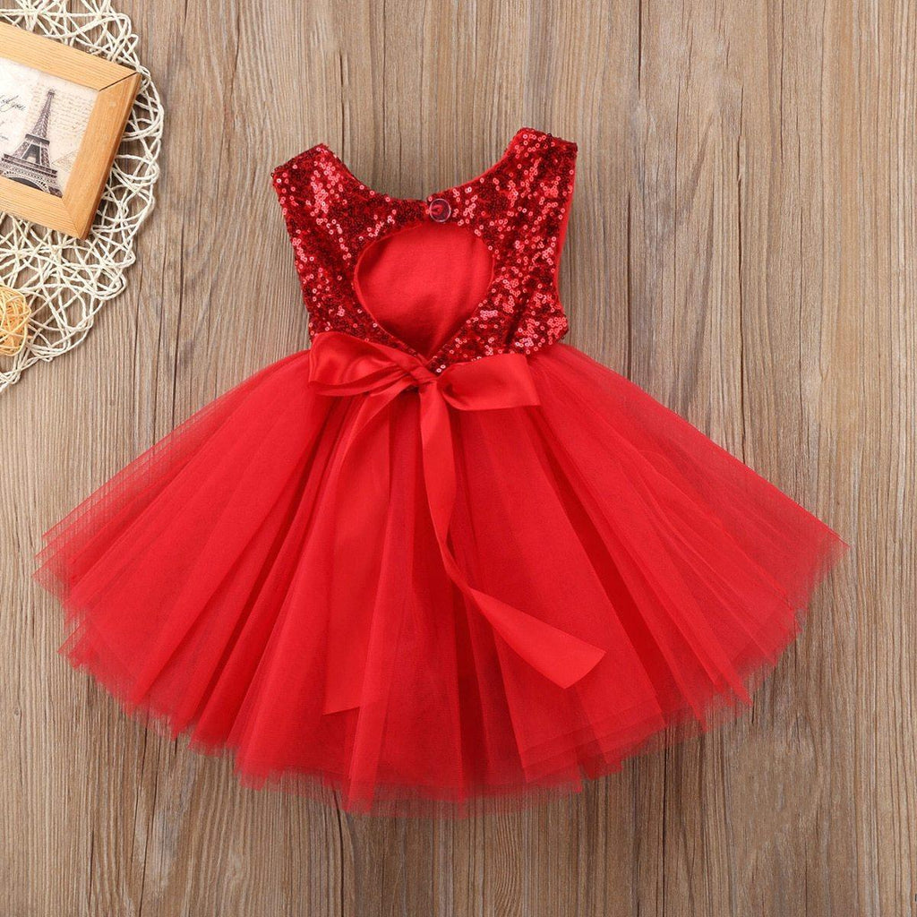 Elegant Sleeveless Sequin Party Dress for Baby Girls