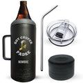 PORTACAGUAMON BLACK 40 oz A MASTER HOLDER ORIGINAL PRODUCT - OPTIONAL CUSTOMIZATION (CHUPER PADRE)