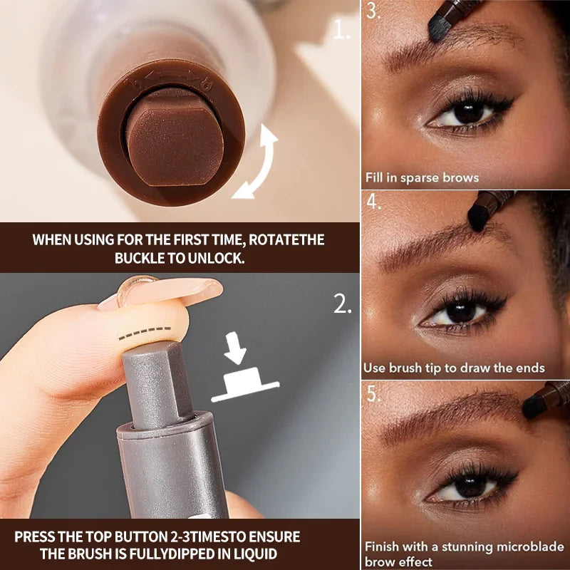 3D Eyebrow Brush with Pressing Head Eyebrow Cream