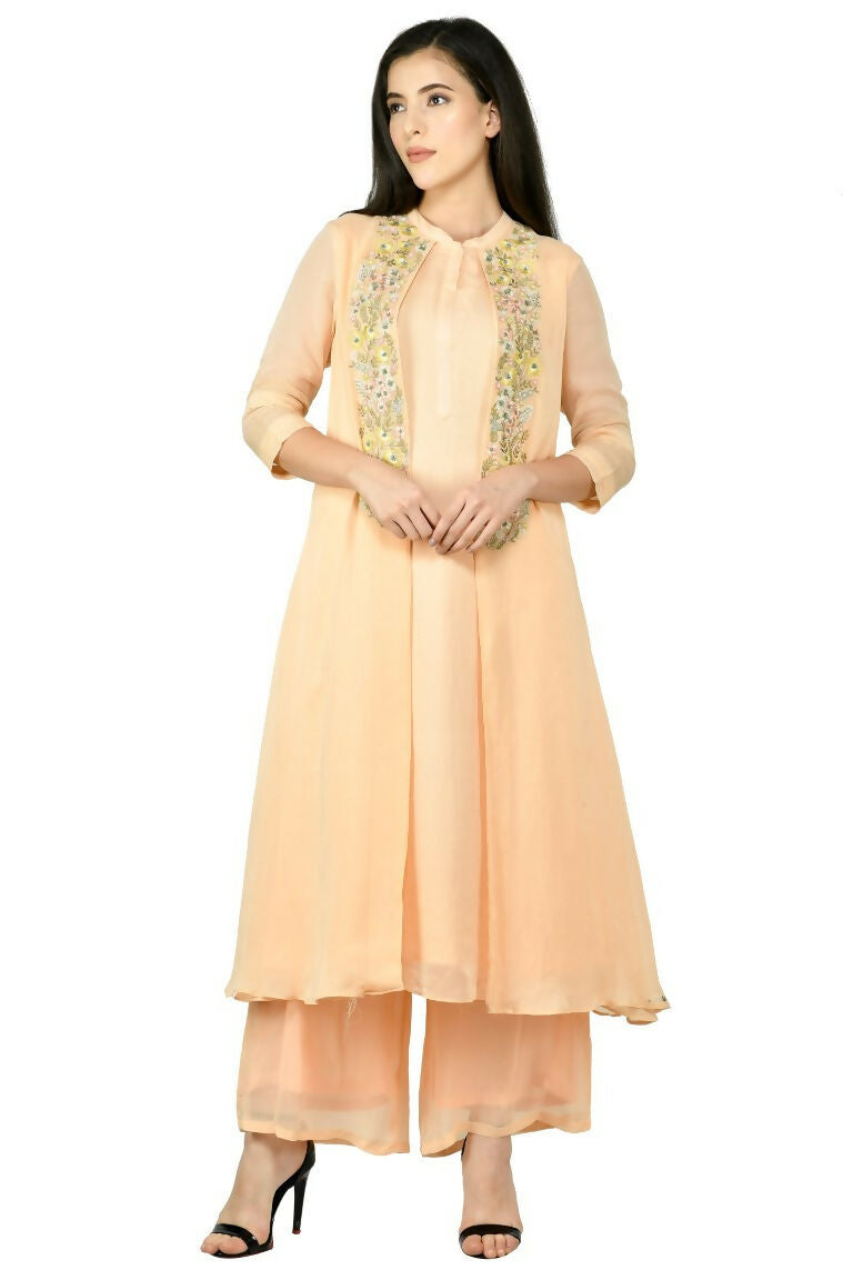 Peach Viscose Kurta Set - Soft Breathable 2-Piece Outfit