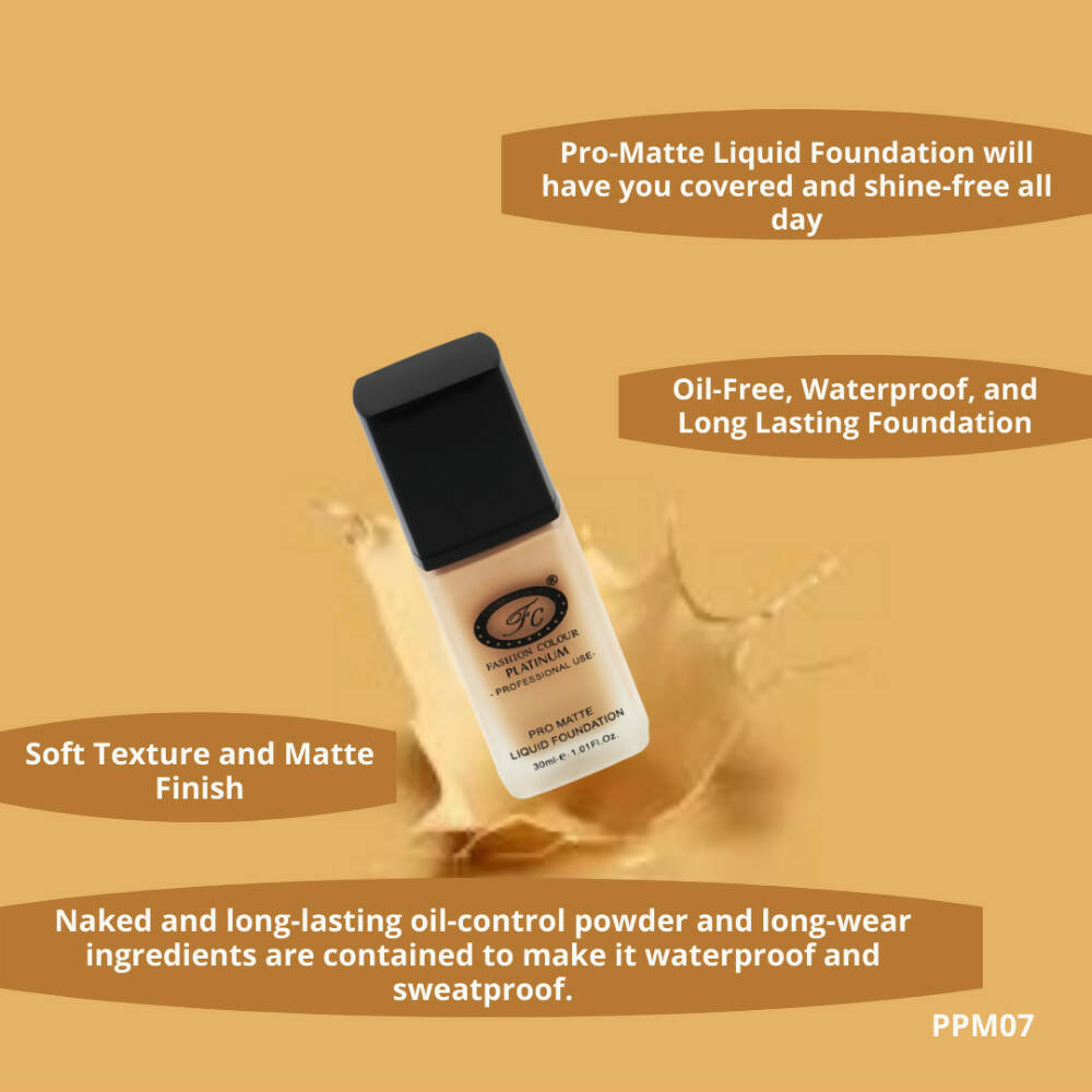 Pro Matte Liquid Foundation Warm Beige Medium to Fair Skin