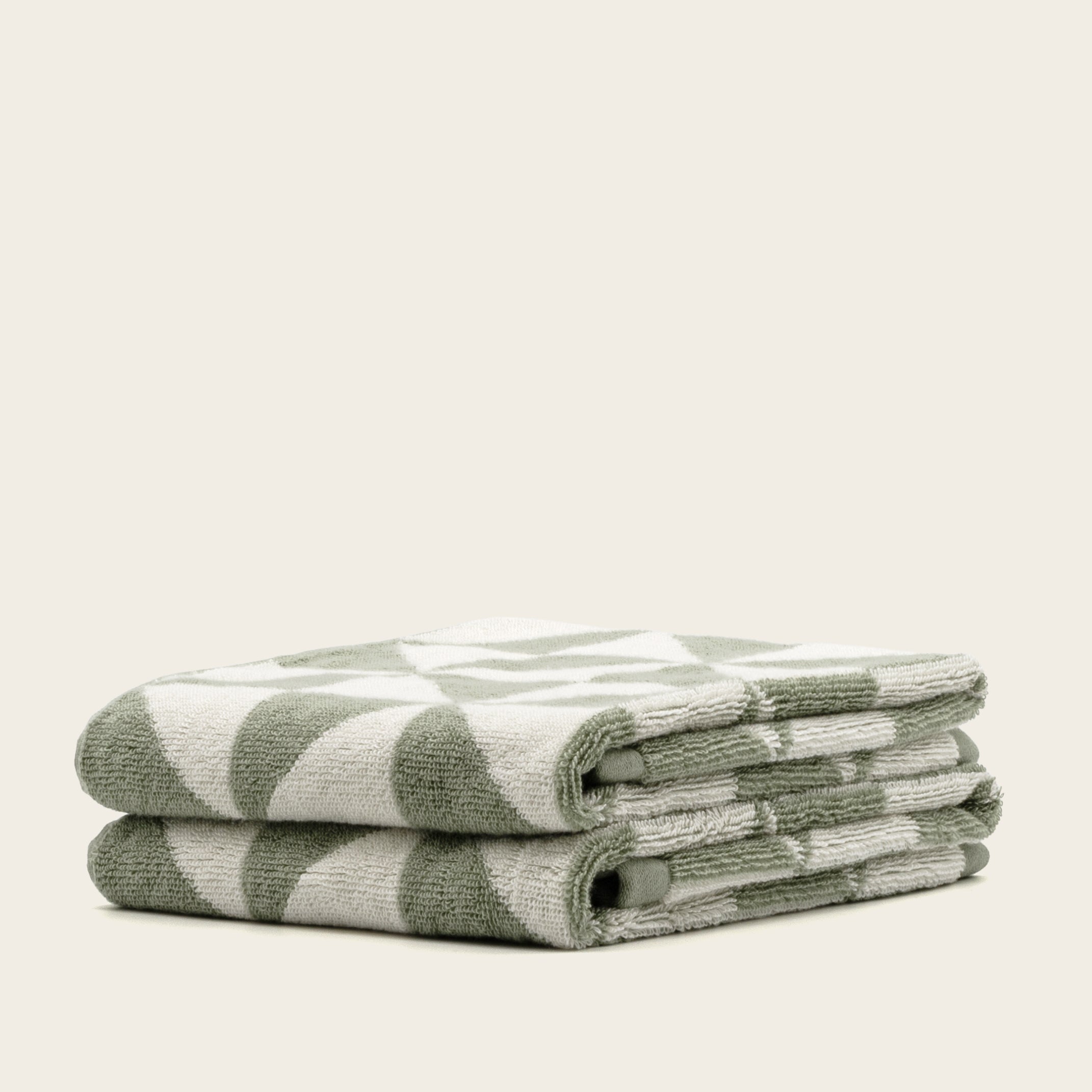 Sage Green Australian Cotton Geometric Bath Towel 600 GSM - Image 22