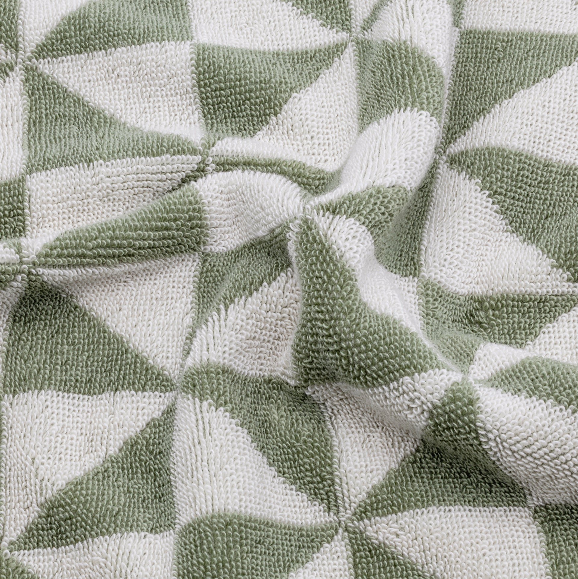 Sage Green Australian Cotton Geometric Bath Towel 600 GSM - Image 26