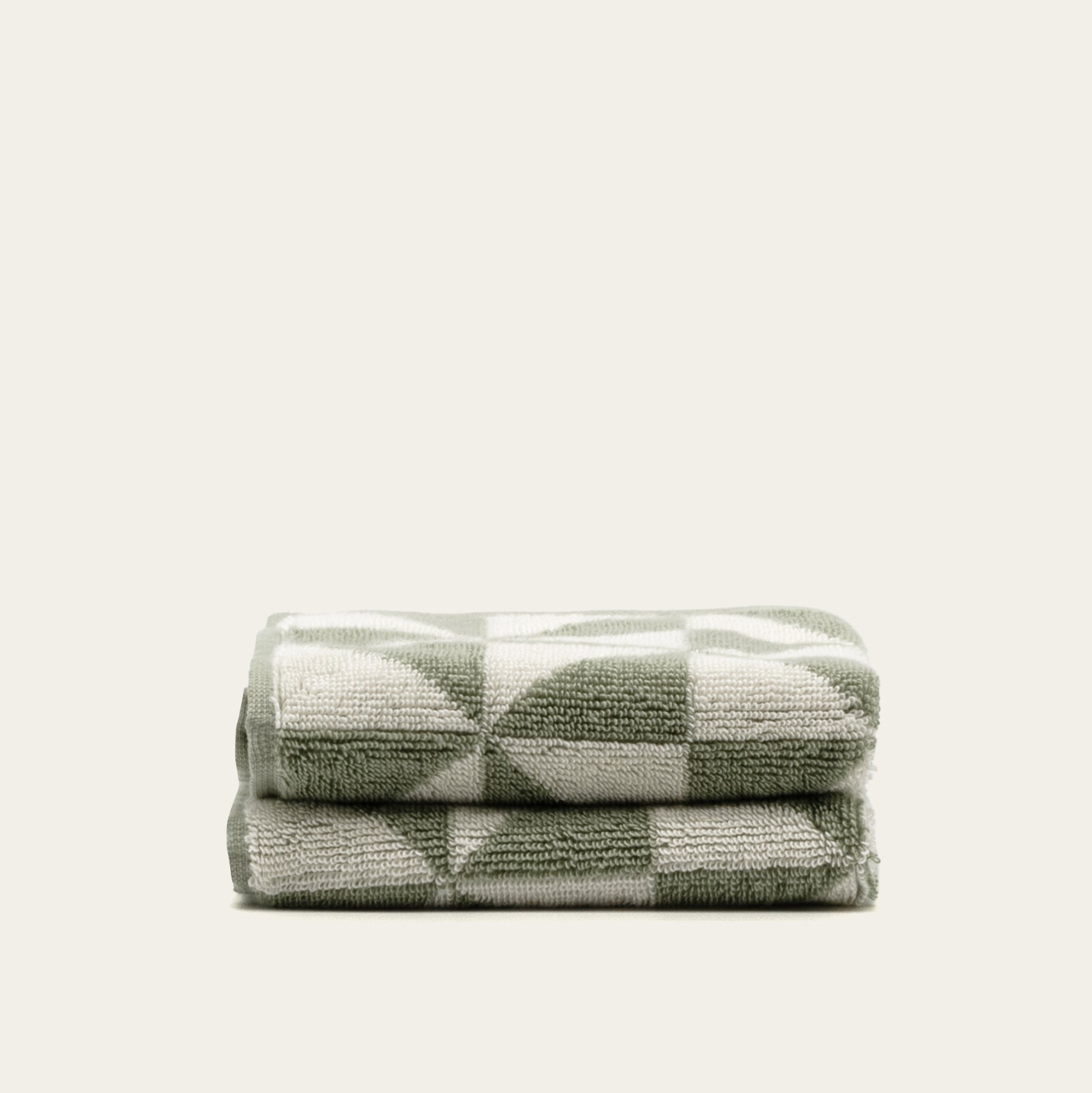 Sage Green Australian Cotton Geometric Bath Towel 600 GSM - Image 24