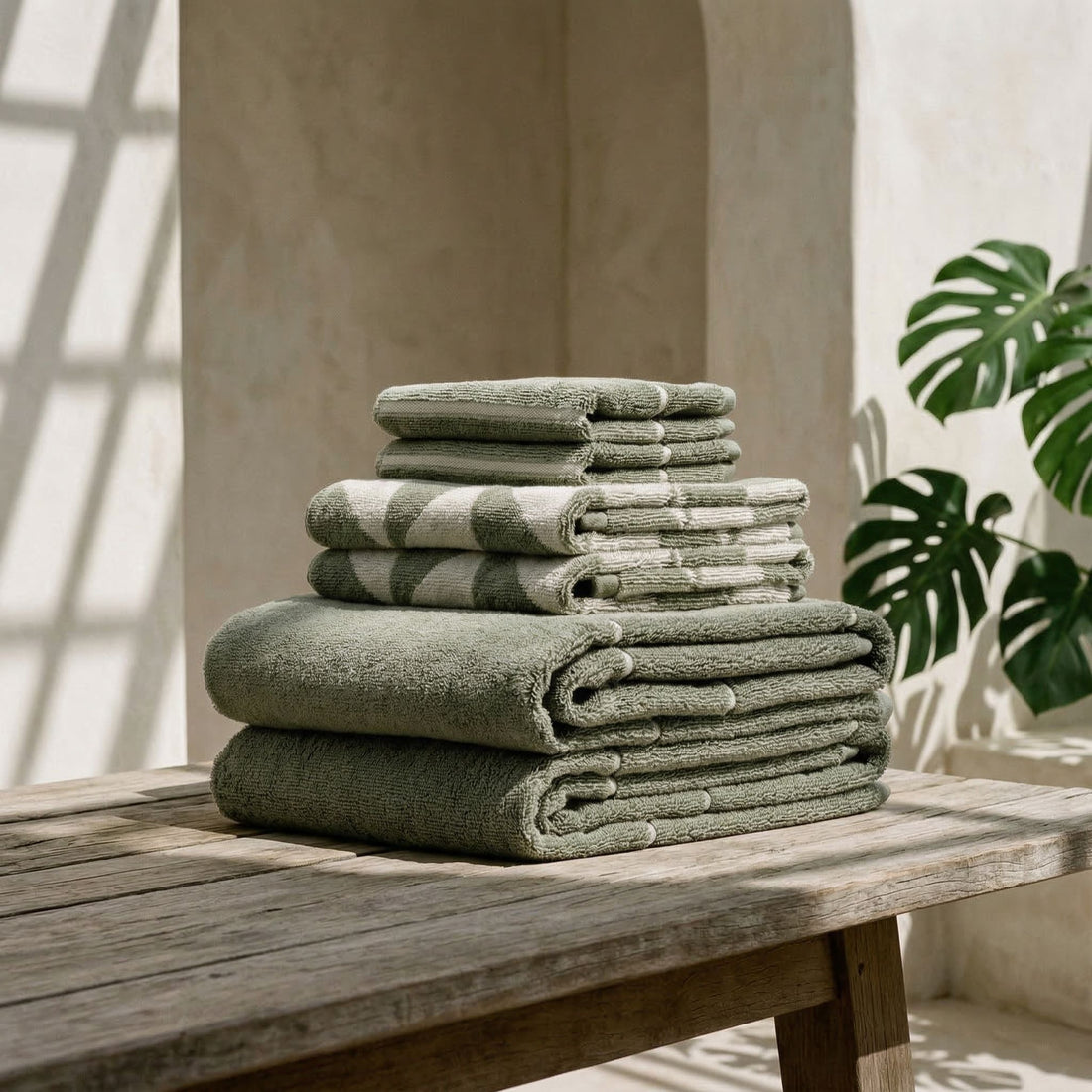 Deia 600 GSM Australian Cotton Bath Towel in Sage Green - Image 42