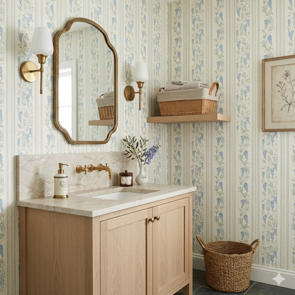 Loretta Wallpaper by The Bright Leaf Design