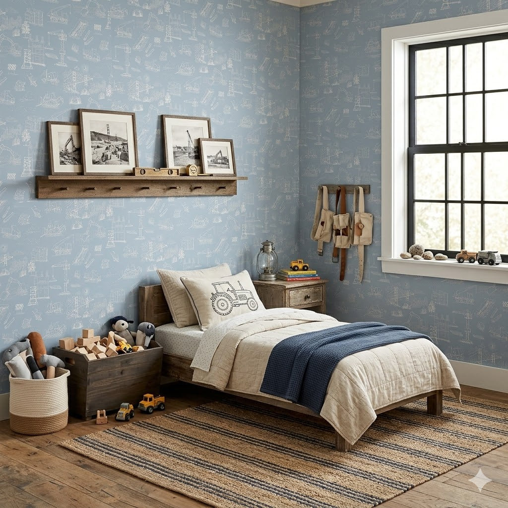 Boston Wallpaper by The Bright Leaf Design