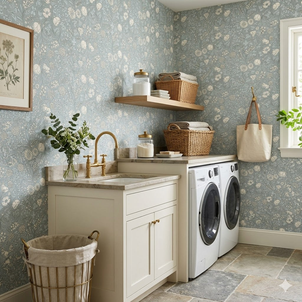 Holles Wallpaper by The Bright Leaf Design