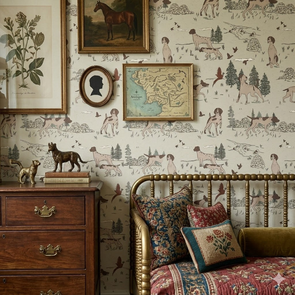 Arthur Wallpaper by Painted Hawk Design