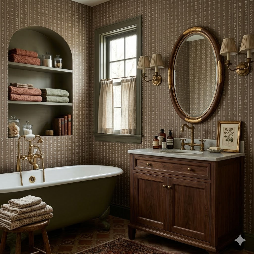 Minnie Patterned Peel and Stick Removable Wallpaper