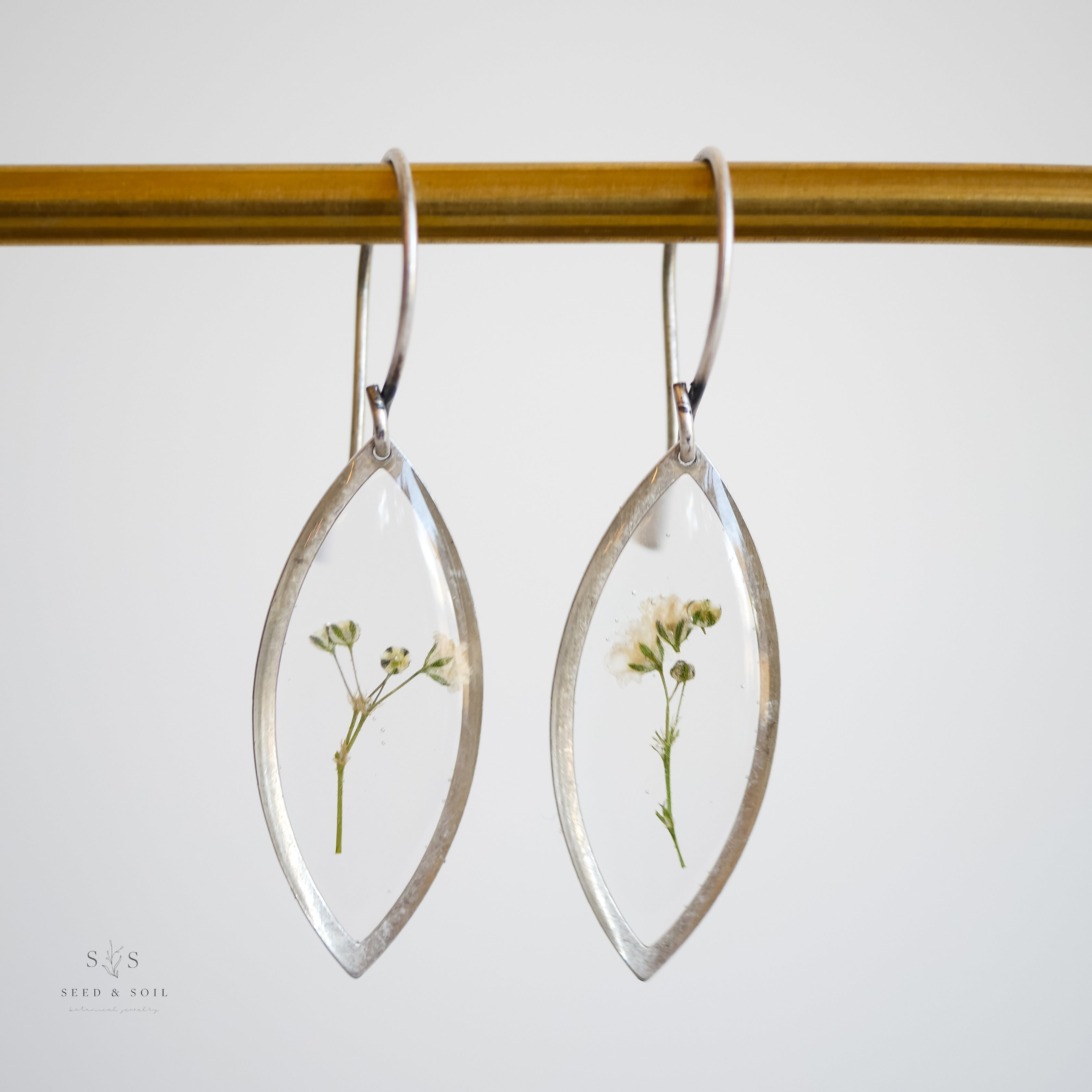 Marquise Botanical Earrings