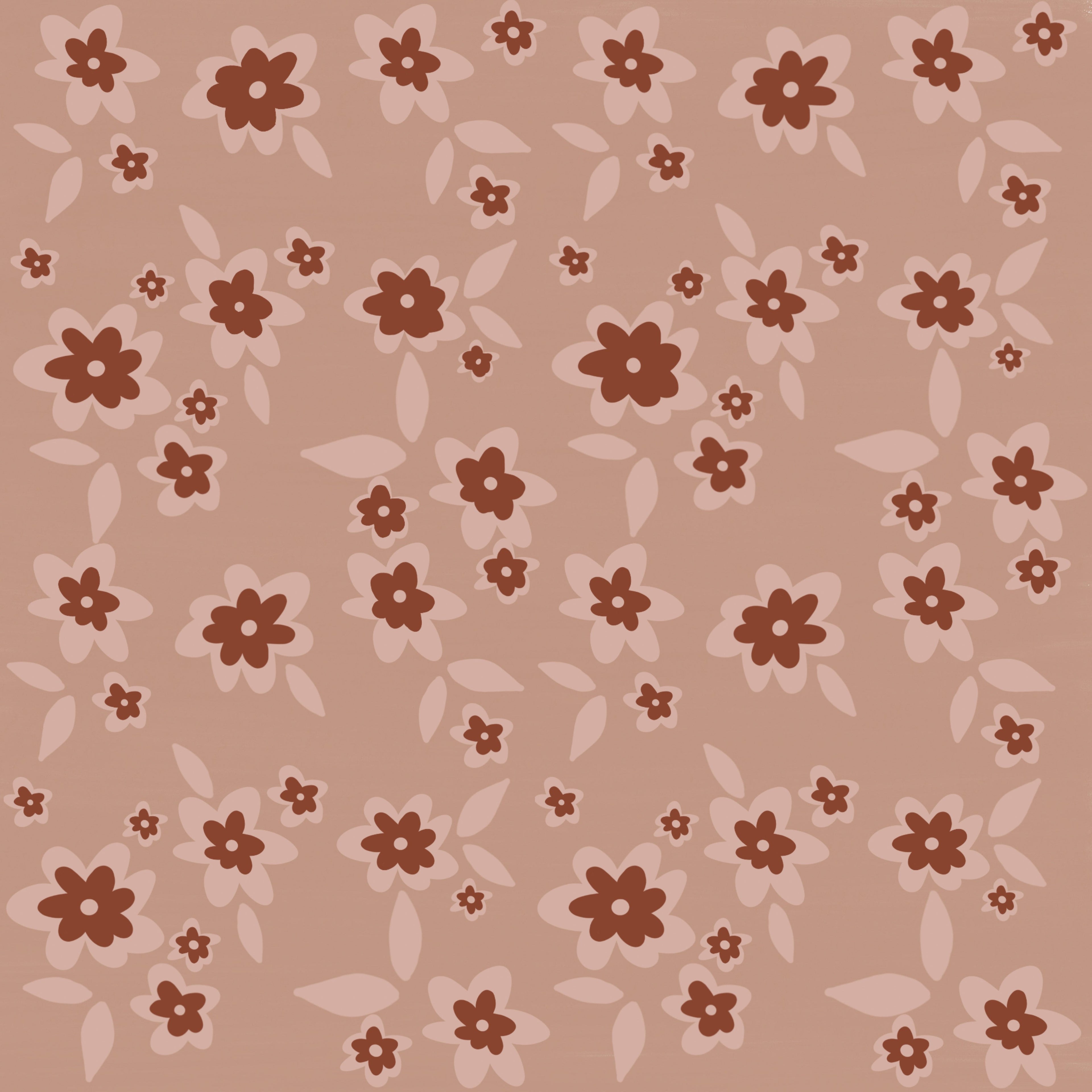 Sienna Floral Removable Wallpaper in Dusty-Rose and Terracotta