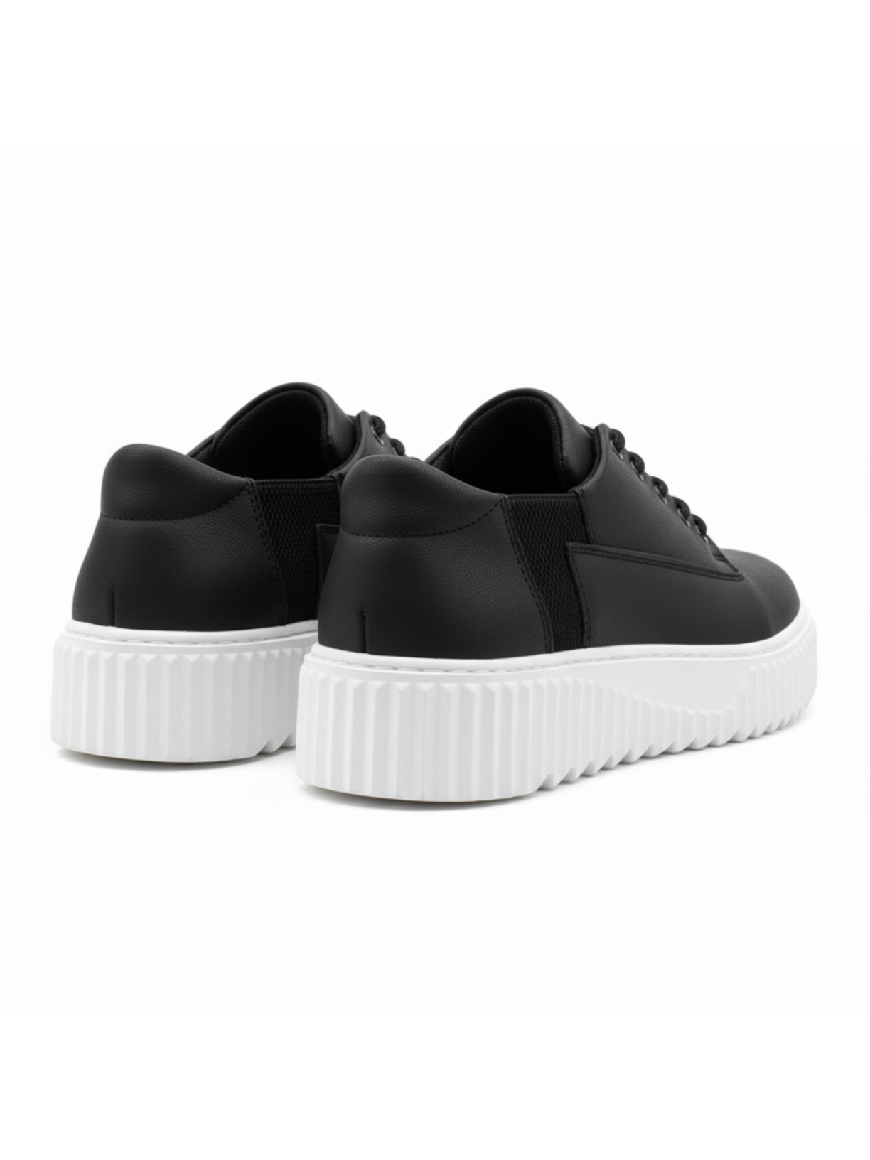 Zephyr Eclipse Men's Black Platform Sneaker with Ridged Sole - Image 4