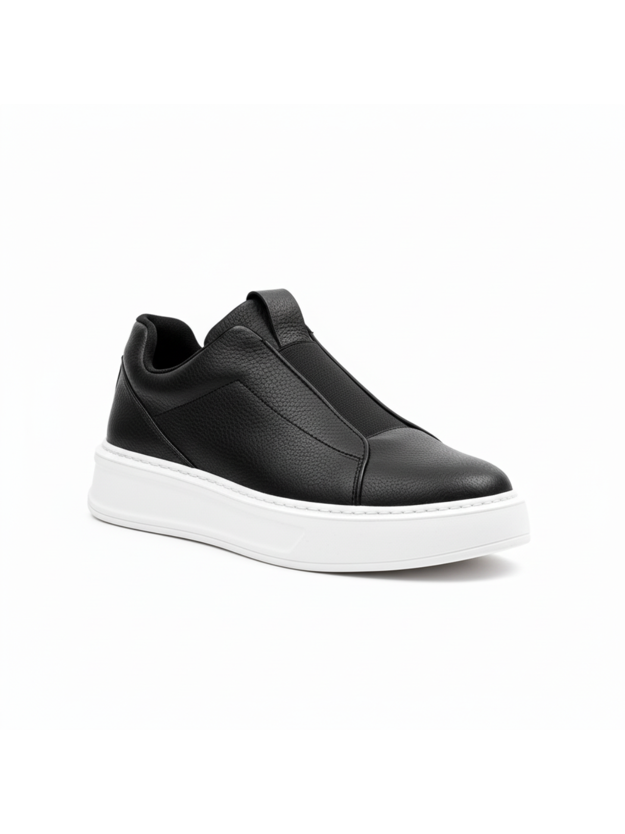 Men's Izmir X-4 Black Vegan Leather Slip-Ons